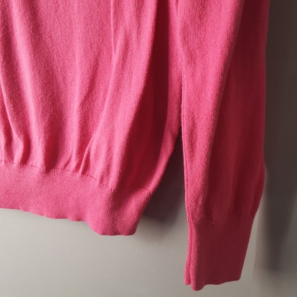 Uniqlo Women's Pink Cotton Cashmere Sweater, Size L - Picture 4 of 12